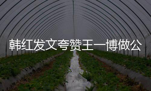 博做爱公益的韩红夸赞王一值得你是发文